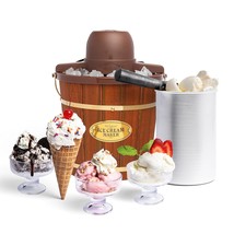Ice Cream Maker - Old Fashioned Soft Serve Ice Cream Machine Makes Frozen Yogurt - £67.64 GBP