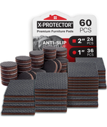 X-Protector Non Slip Furniture Pads for Hardwood Floors 60 PCS - 36 roun... - £15.25 GBP
