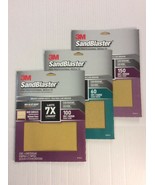 3M Pro SandBlaster Sandpaper ~ 60, 100, &amp; 150 Grit ~ No-Slip Grip Backing - $24.22