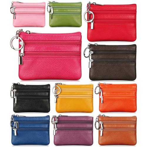 Waist Pouch Black Patch Leather Zippered Pockets for Wallet Phone Travel Gift  Item image 10