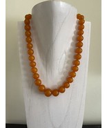 Vintage Graduated Genuine Natural Amber 44 Beads Necklace 73 Grams - £1,169.67 GBP