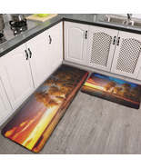 Sunset summer  Non-slip two-piece M kitchen mat | Flannel - £37.36 GBP