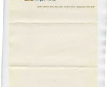 Puerto Rico Sheraton Hotel Sheet of Stationery San Juan Puerto Rico 1950&#39;s - £14.24 GBP