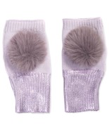 $39 International Concepts Pom-Pom-Trim Foiled Fingerless Gloves Purple ... - $11.36 CAD