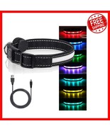 Rechargeable LED Dog Collar with 7 Vibrant Colors for Night Safety - XS ... - $38.10 CAD