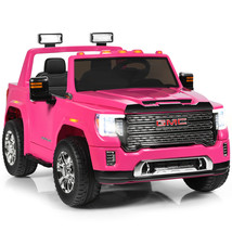 12V Licensed Gmc Kids Ride On Car 2-Seater Truck W/ Remote Control Pink - £608.17 GBP