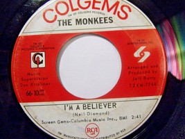 The Monkees-I&#39;m A Believer / (I&#39;m Not Your)Steppin&#39; Stone-45rpm-1966-VG+ - £3.17 GBP