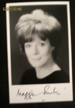 MAGGIE SMITH :  ACTRESS: (ORIGINAL AUTOGRAPH PHOTO CARD) CLASSIC - $123.75