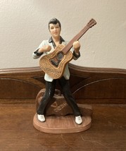Vintage 1980s Avon Elvis Presley Porcelain Figurine Guitar Memphis - £13.89 GBP