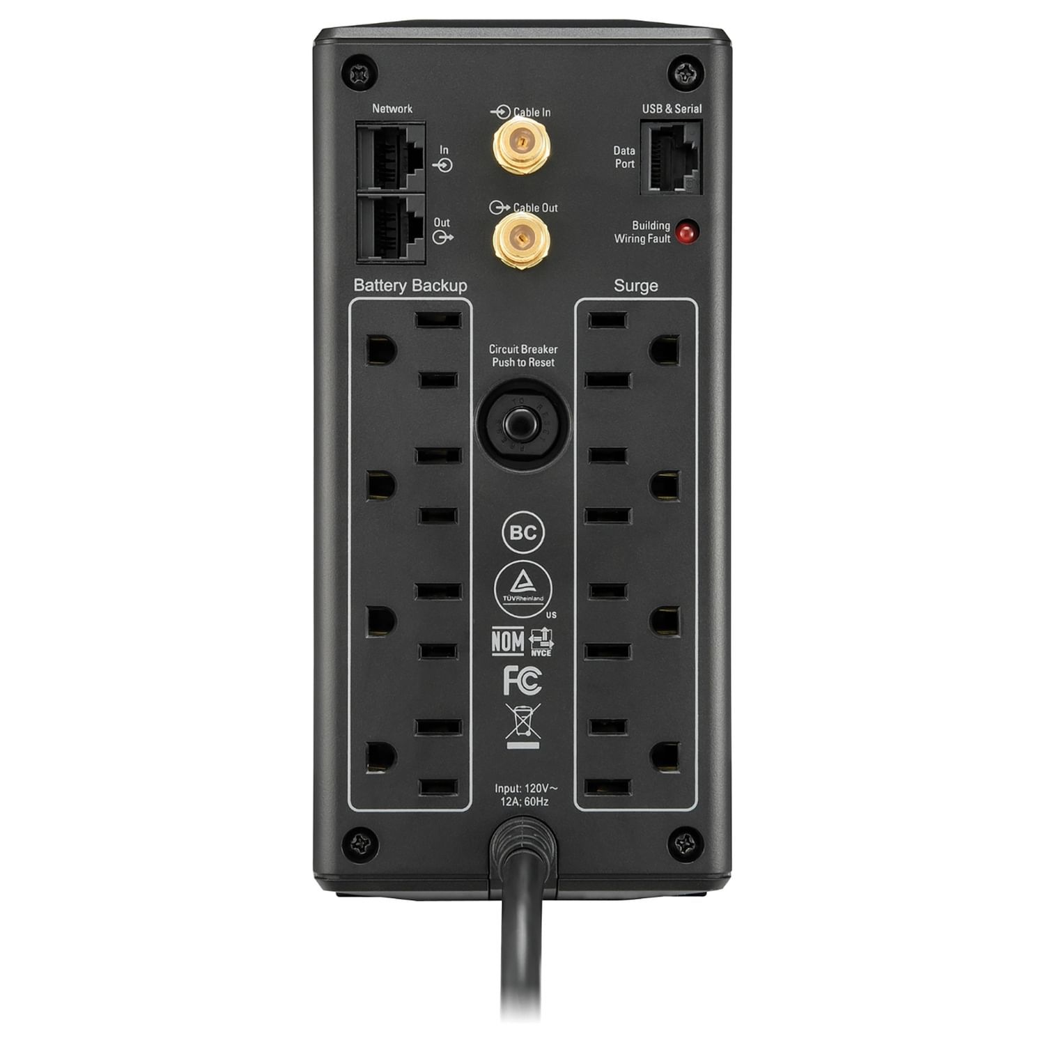 APC BX850M Back-UPS Pro 8-Outlet Compact Battery Back-Up and Surge Protector (51 Item image 2