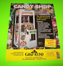 CANDY SHOP Skill Crane Original NOS Redemption Claw ARCADE GAME Flyer - £13.58 GBP