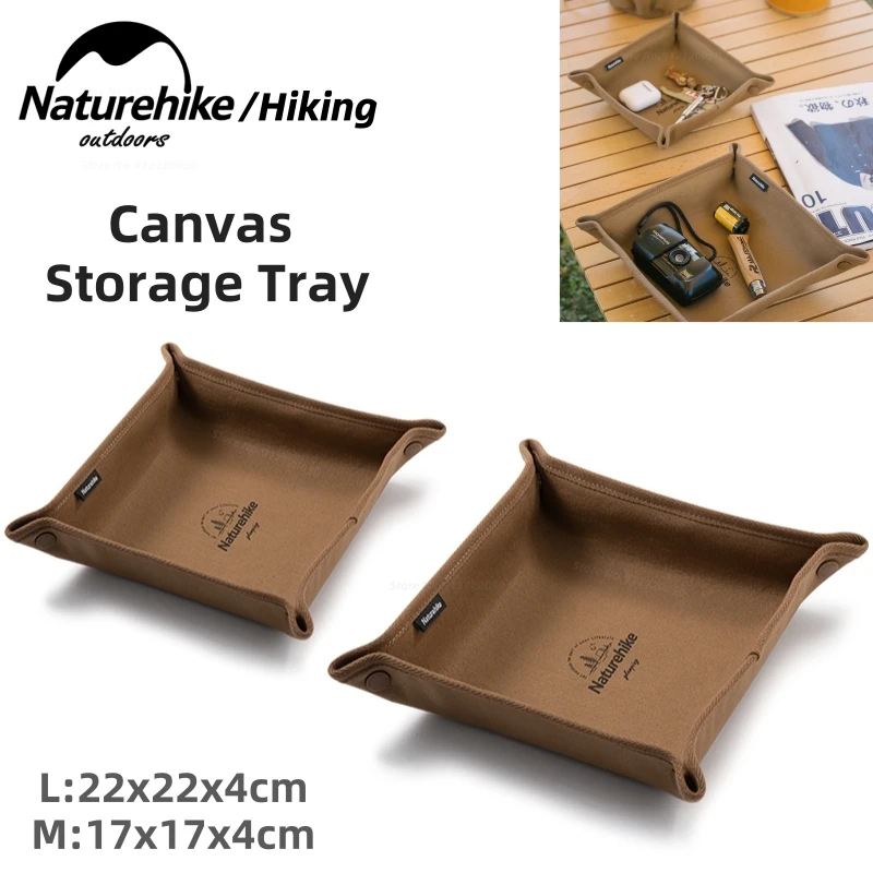 Naturehike Glamping Canvas Tray Desktop Storage Box Outdoor Camping Travel - £21.03 GBP+