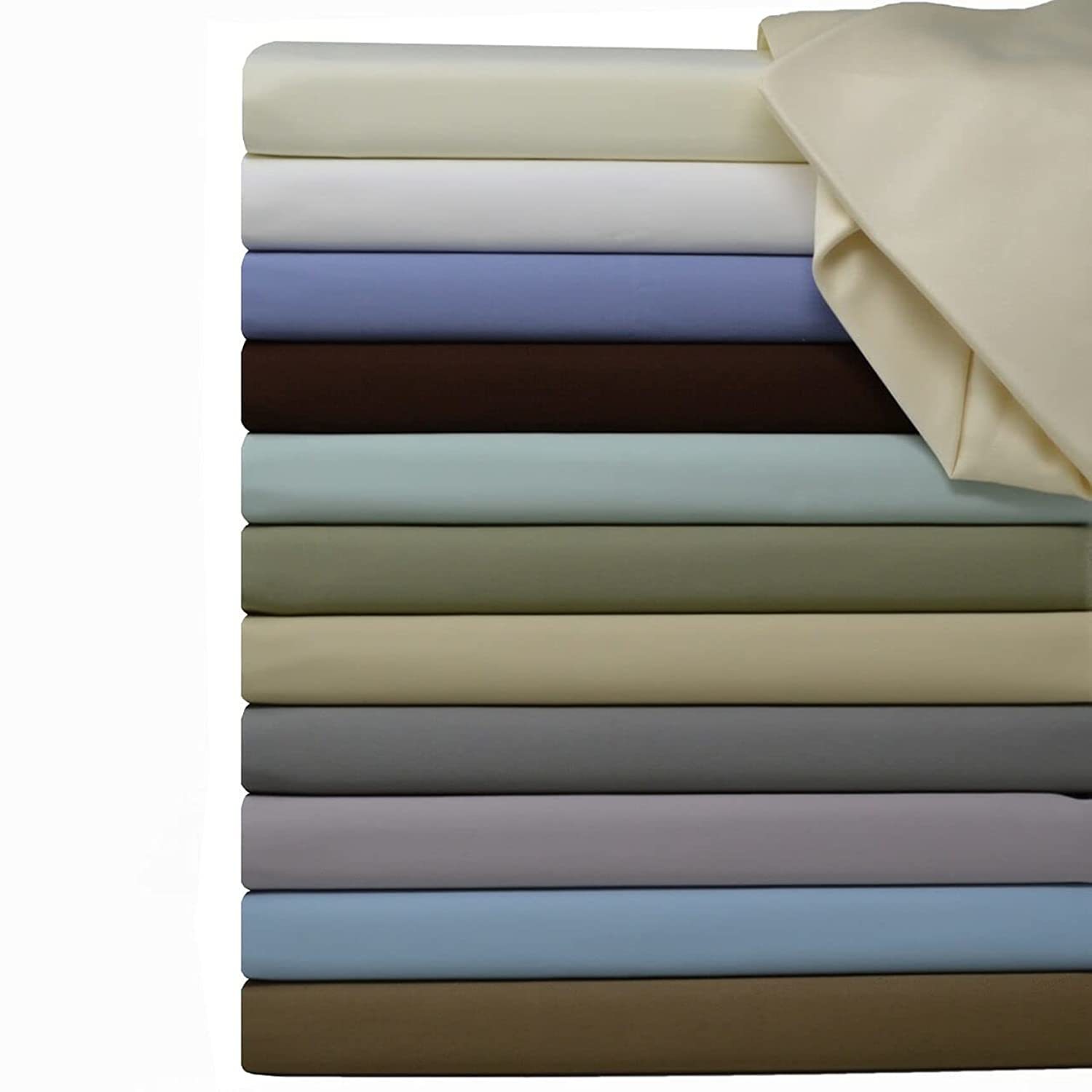 Royal Hotel'S Solid White 600-Thread-Count 4Pc Queen Bed Sheet Set 100% Cotton,  - £125.86 GBP