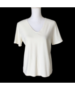 Brannan Studio Vintage Y2K Womens Texture Short Sleeve Top Size M Cream - $36.73 CAD