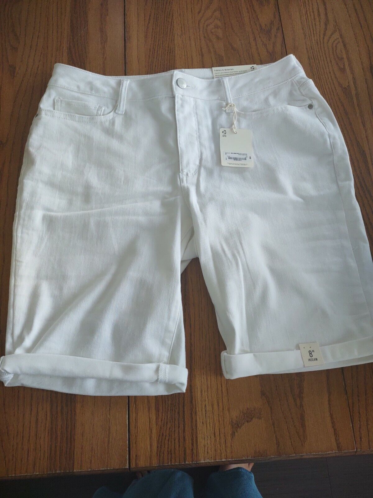 a.n.a. Womens Mid Rose Bermuda Shorts Size 12 White-Brand New-SHIPS N 24... - $59.28