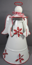 Kitchen Angel White Metal Red Accents Country Farmhouse Christmas 9.5&quot; x... - $22.77