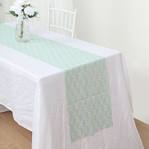 Sage Green Floral Lace 12&quot;&quot; X 108&quot;&quot; Table Runner Wedding Party Catering Gift - £6.92 GBP