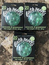 Bath Pearls Avocado and Grapeseed 20 ct Paraben Free Lot Of 3 - £27.17 GBP