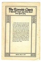 Riverside Church &amp; Cathedral of Saint John the Divine Paper Items New York 1939  - £29.50 GBP