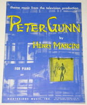 Peter Gunn Sheet Music Vintage 1959/HENRY Mancini - £18.18 GBP