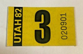 March 1982 Utah Motorcycle Car Truck New License Plate Registration Stic... - $19.79