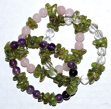 Peridot Faceted With Assorted Gemstone Bracelet - £22.31 GBP