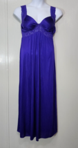 Vintage Silky Purple Nylon &amp; Lace Lingerie 90s Nightgown Dress Size Medi... - $666.13 MXN