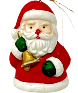1985 Giftco Porcelain Santa Bell Ringer Christmas Ornament Hand Painted ... - $164.86 MXN