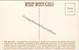 The Big Top Ringling Bros Barnum &amp; Bailey Circus World Postcard PC341 - $4.99