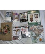Vintage New And Used Lot of Cross Stitch Needlepoint Sets Xmas &amp; More - £23.34 GBP