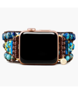 cape diablo Graceful Blue Jasper Boho Apple Watch Strap - $64.23