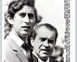 Richard Nixon E Prince Charles 1970 Baltimore Sole Originale Archivio Fo... - $31.70