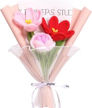 Crochet Flowers Crochet Flower Bouquet Flowers for Delivery Prime Finished Handm - £38.71 GBP
