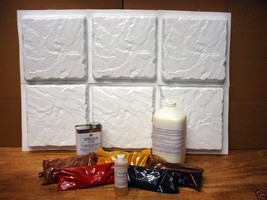 Slate Texture Tile &amp; Paver Making Kit w/6 Molds Make 100s 12&quot;x12&quot; Tile o... - $199.99