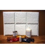Slate Texture Tile &amp; Paver Making Kit w/6 Molds Make 100s 12&quot;x12&quot; Tile o... - $199.99