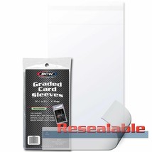 (Pack Of 100) Resealable Graded Card SLEEVES- 3 3/4 X 5 1/2 - £5.60 GBP