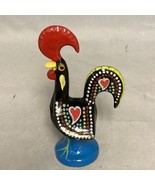 Hand Painted Ceramic Portuguese Good Luck Rooster Galo de Barcelos 3 Inc... - $470.27 MXN