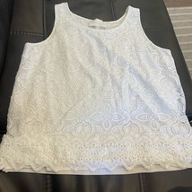 Pappagallo White Lace Tank Top - $372.18 MXN