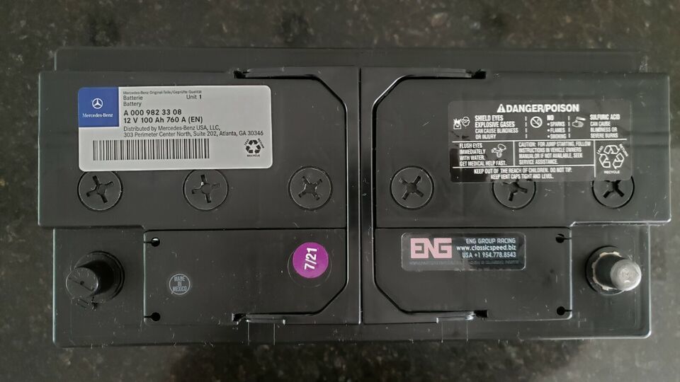 BATERIA PRIMARIA P/ARRANQUE 12V-100AMPS MERCEDES-AMG A0009823308 NUEVA ENG - $469.77