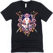 Kitsune Japanese Fox Samurai Mask Asian Folklore Unisex T-Shirt - £22.31 GBP