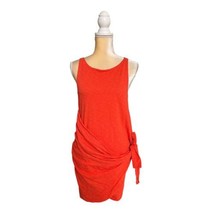 Free People Beach Mini Dress Wrap Front Size S Small Orange  - £19.77 GBP