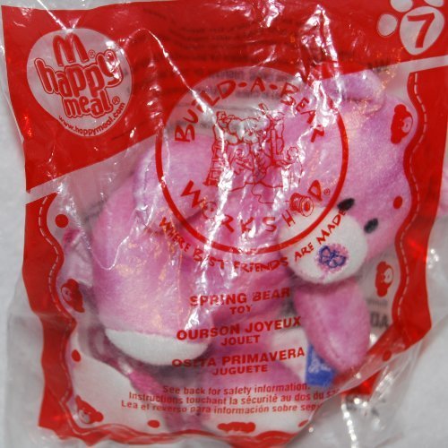 1 X McDonalds Happy Meal 2007 Build-A-Bear Workshop - Pink Spring Bear #7 - $1.40