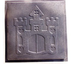 Whimsical Castle Stepping Stone Mold #1 Use Concrete Make 18x18 Stones F... - £47.95 GBP