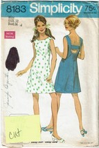 CUT Sewing Pattern Simplicity 8183 Jiffy Dress Misses Size 12 Bust 34 - $12.56