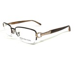Jones New York J136 BROWN Eyeglasses Frames Rectangular Half Rim 48-17-135 - $37.18