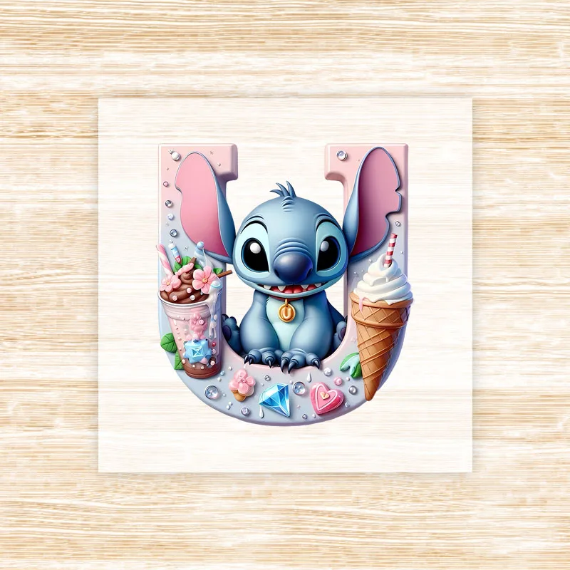 Disney Lilo Stitch Heat Transfer Sticker Adult Kids T-shirt -5-8cm SDZ-2963 - $3.26