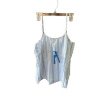 Kristin Davis Sleepwear Womens Size L Striped Pajama Top Spaghetti Strap Sleevel - £8.03 GBP