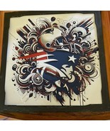 New England Patriots Art Piece 3D Printed HueForge - With FRAME! 3D ART - $485.32 MXN