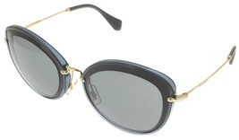 Miu Miu Sunglasses Women Black Gold Cat Eye Miu MiU 50R 1AB 9K1 - £156.21 GBP