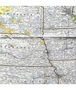 Map North Central Close Up USA 4 1988 Vintage National Geographic 22 x 3... - $24.99